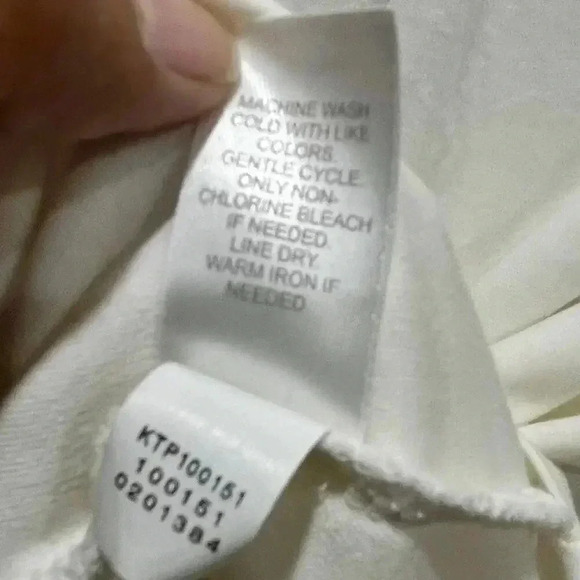 J.Jill Women's Long‎ Sleeve Off-white Blouse Solid Casual Top Size L - Picture 4 of 5